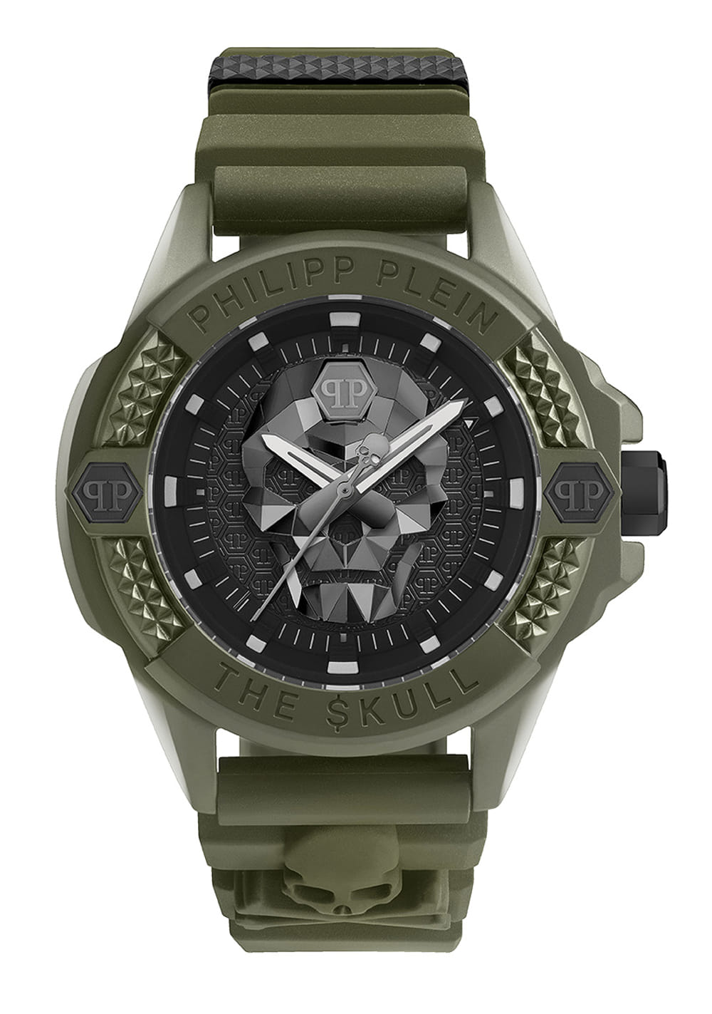 Philipp Plein The $Kull Black Round Dial Quartz Analog Men Watch