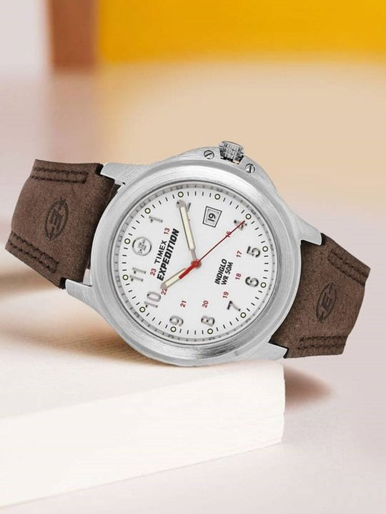 Timex Expedition Round 40mm White Dial Analog Men Watch - T44381E6 Watch Timex