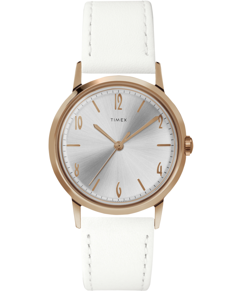 Timex Marlin Round 21mm Silver Dial Mechanical Women Watch - TW2T18300U9 Watch Timex