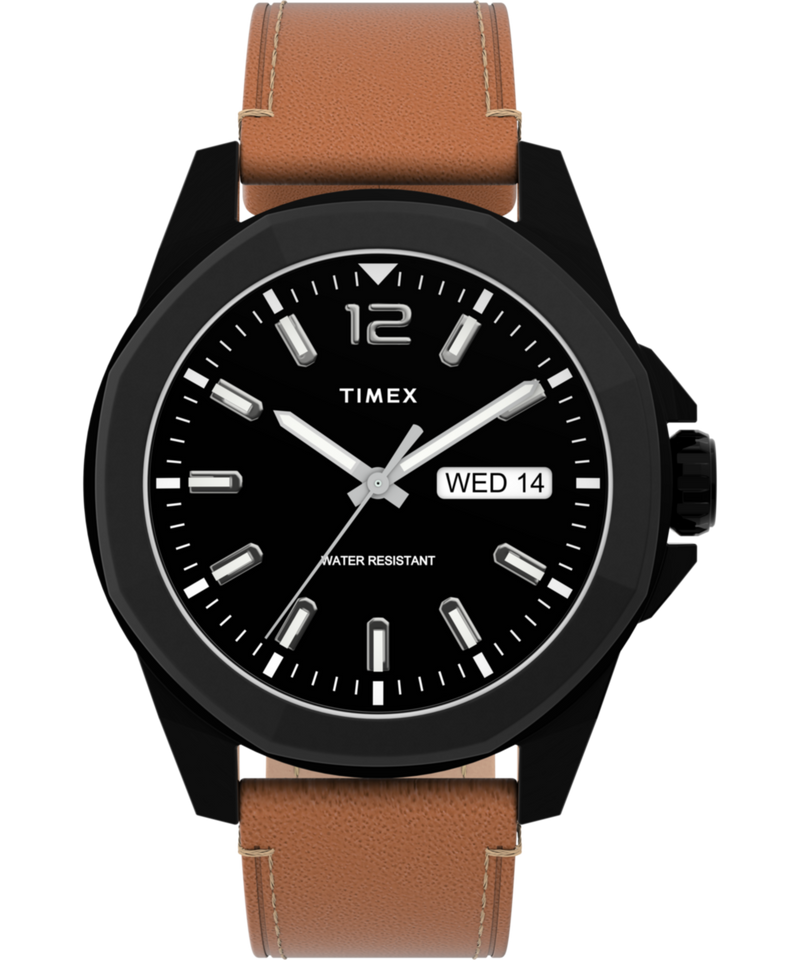 Timex Essex Octagonal 21mm Black Dial Analog Men Watch - TW2U15100UJ Watch Timex