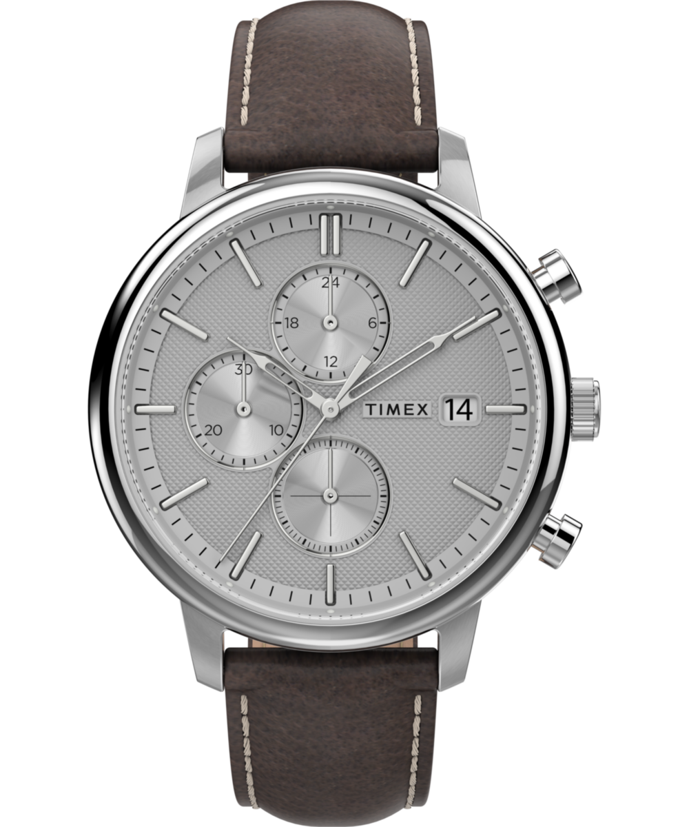 Timex Chicago Round 45mm White Dial Analog Men Watch - TW2U38800UJ