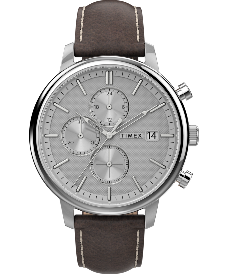 Timex Chicago Round 45mm White Dial Analog Men Watch - TW2U38800UJ Watch Timex