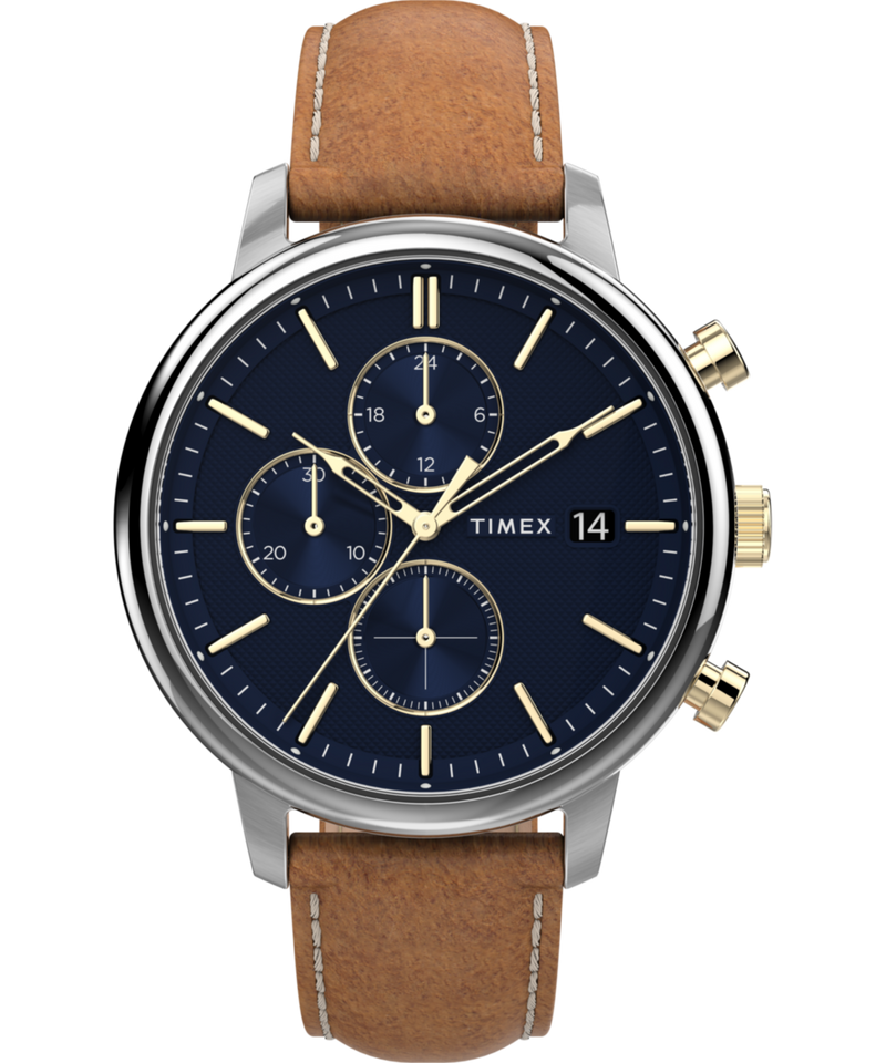 Timex Chicago Round 45mm Blue Dial Analog Men Watch - TW2U39000UJ Watch Timex