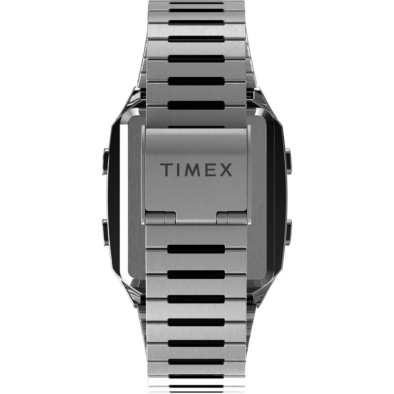 Timex Q Square 21mm Silver Dial Digital Men Watch - TW2U72400U9 Watch Timex
