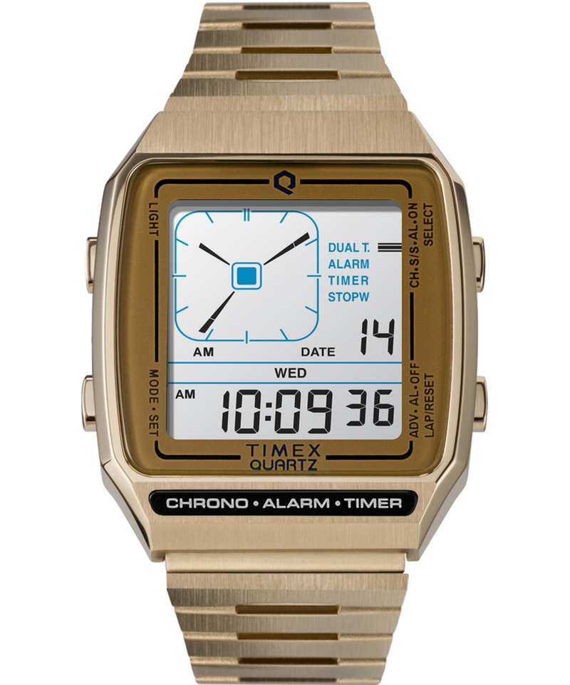 Timex Reissue Square 33mm Silver Dial Digital Men Watch - TW2U72500U9 Watch Timex