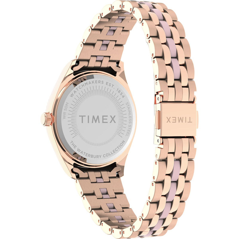 Timex Waterbury Pink Round Dial Quartz Analog Women Watch Watch Timex