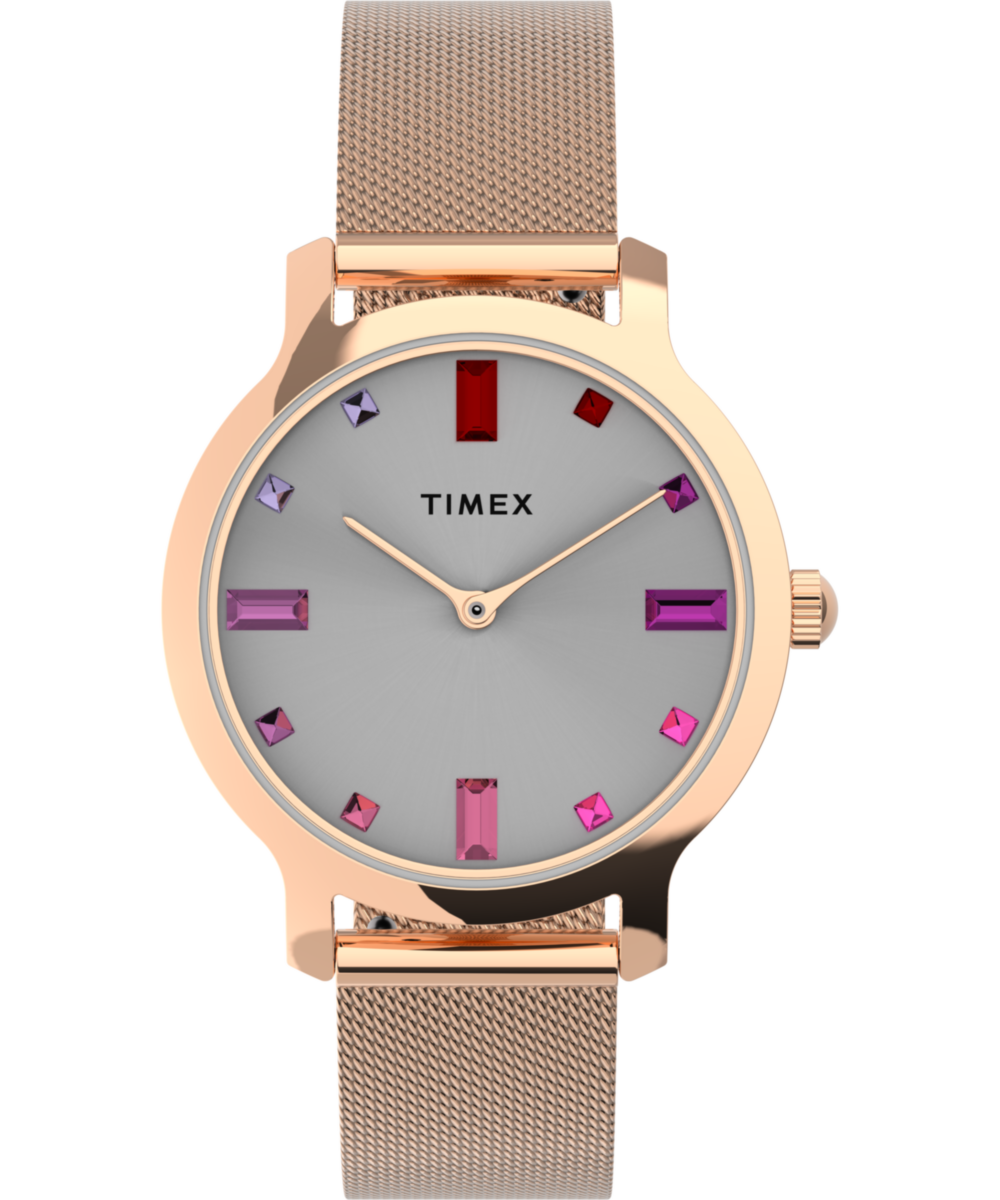 Timex Transcend Round 31mm Silver Dial Analog Women Watch - TW2U87000UJ
