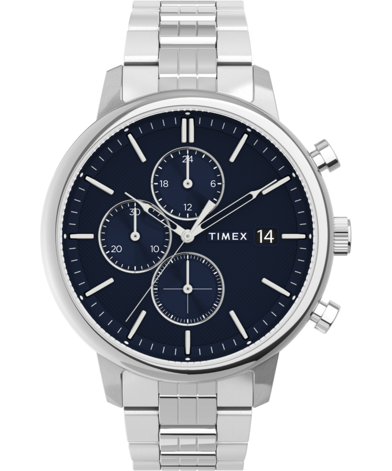 Timex Chicago Round 21mm Blue Dial Analog Men Watch - TW2V01700UJ Watch Timex