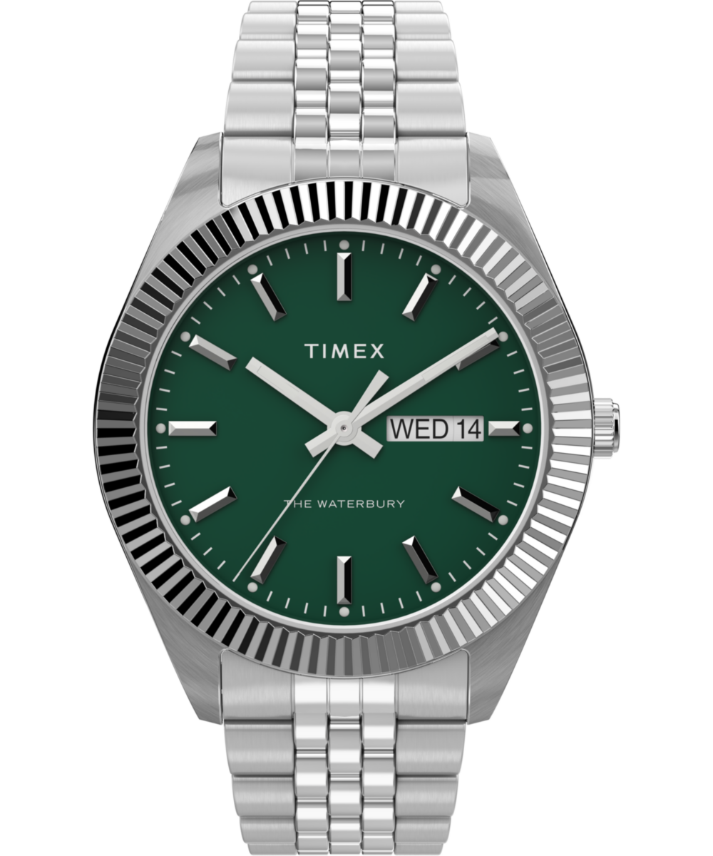 Timex Trend Round 41mm Green Dial Analog Men Watch - TW2V18100UJ