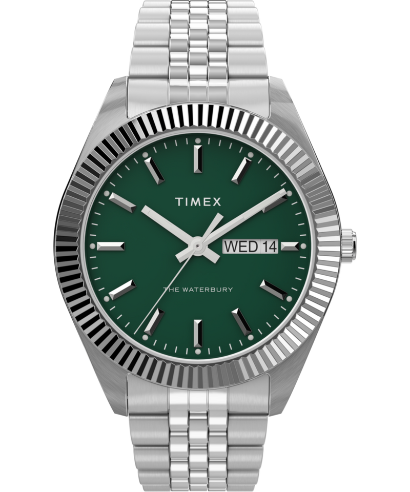 Timex Trend Round 41mm Green Dial Analog Men Watch - TW2V18100UJ Watch Timex