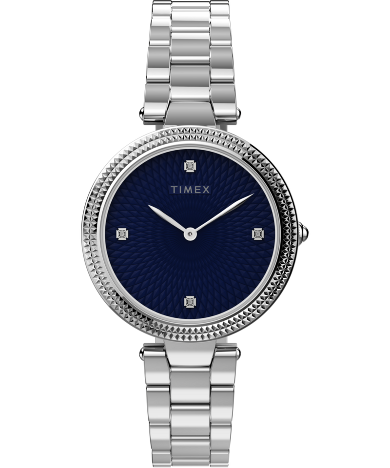 Timex Blue Round Dial Quartz Analog Women Watch Watch Timex