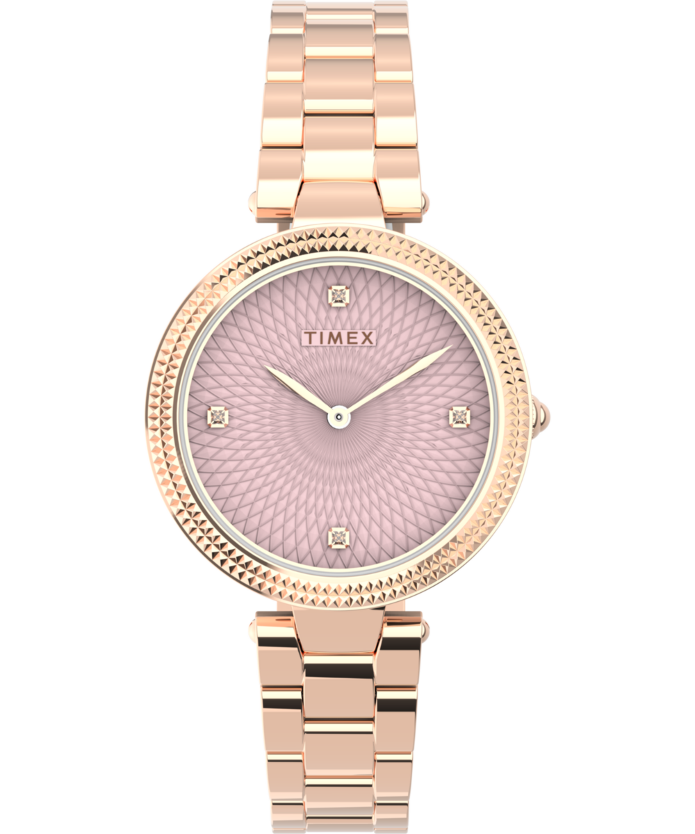 Timex Trend Round 21mm Pink Dial Analog Women Watch - TW2V24300UJ