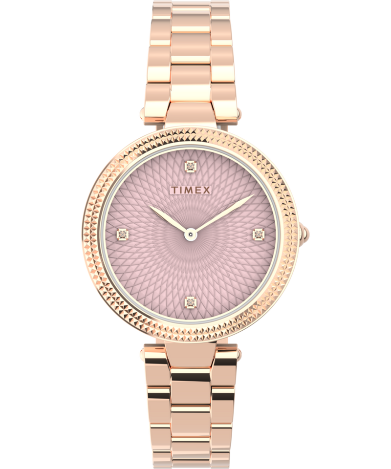 Timex Trend Round 21mm Pink Dial Analog Women Watch - TW2V24300UJ Watch Timex
