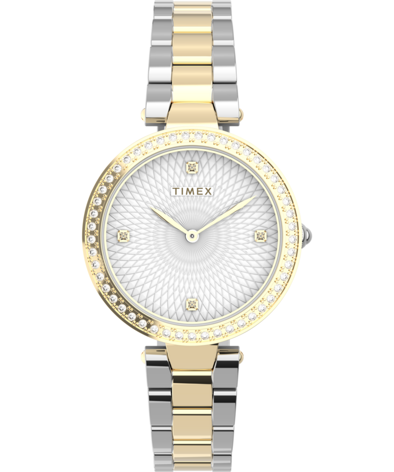Timex Trend Round 21mm Silver Dial Analog Women Watch - TW2V24500UJ Watch Timex