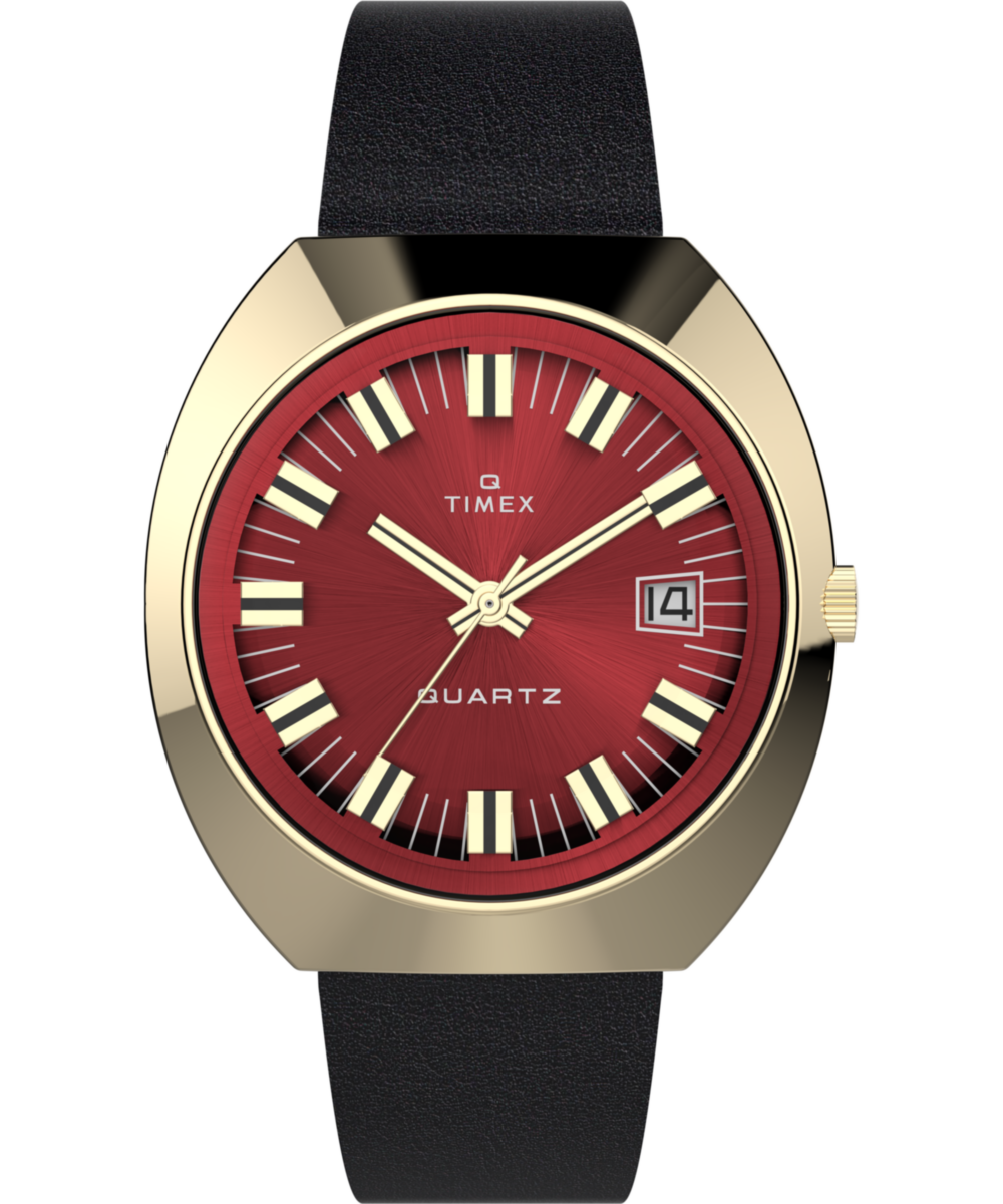 Timex Reissue Tonneau 21mm Burgundy Dial Analog Men Watch - TW2V25400U9