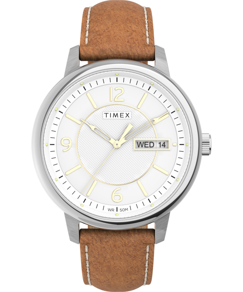 Timex Chicago Round 21mm White Dial Analog Men Watch - TW2V28900UJ Watch Timex