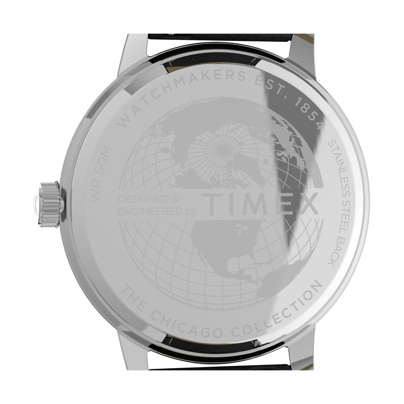 Timex Chicago Round 21mm Black Dial Analog Men Watch - TW2V29200UJ Watch Timex