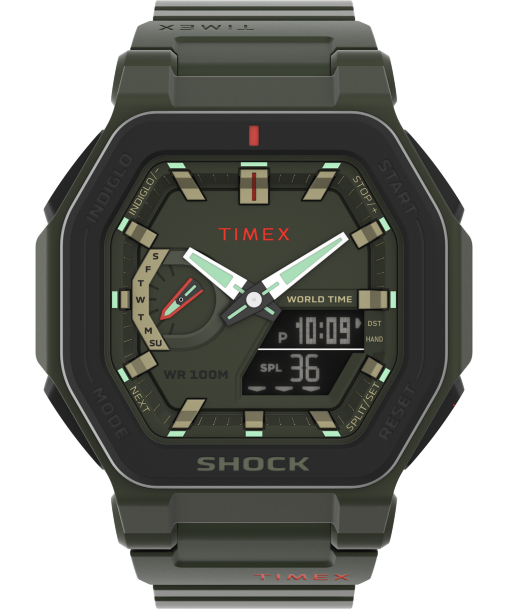 Timex Command Square 21mm Green Dial Ana-Digital Men Watch - TW2V35400UJ