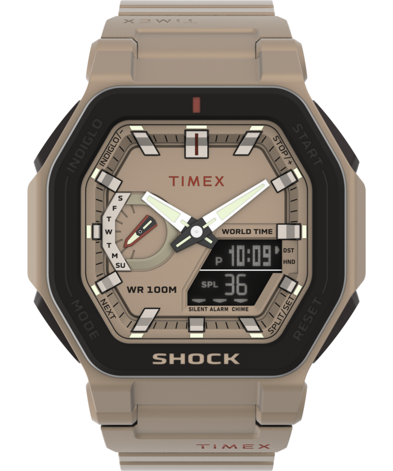 Timex Command Square 21mm Tan Dial Ana-Digital Men Watch - TW2V35500UJ Watch Timex