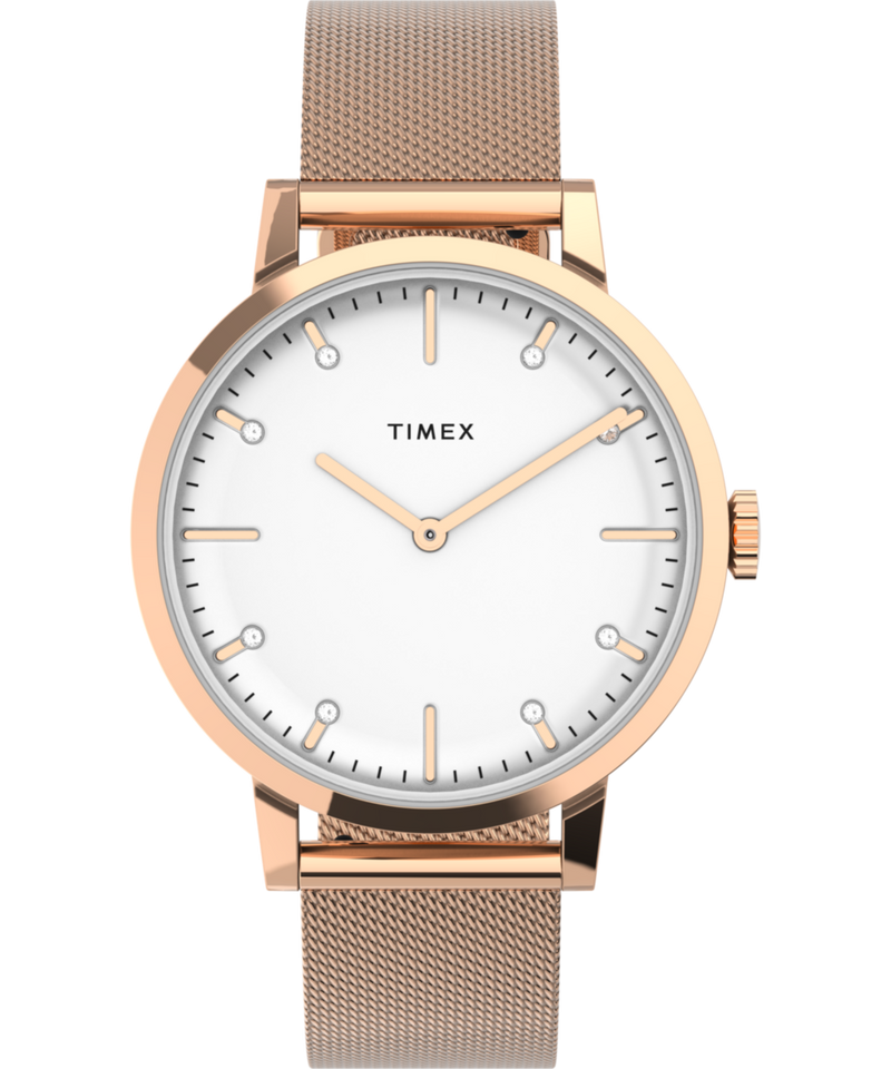 Timex Midtown Round 36mm Silver Dial Analog Women Watch - TW2V37100UJ Watch Timex