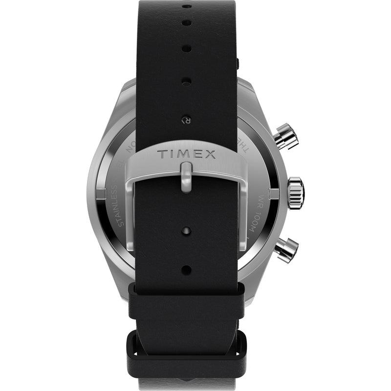 Timex Waterbury Leather Grey Round Dial Quartz Analog Men Watch Watch Timex