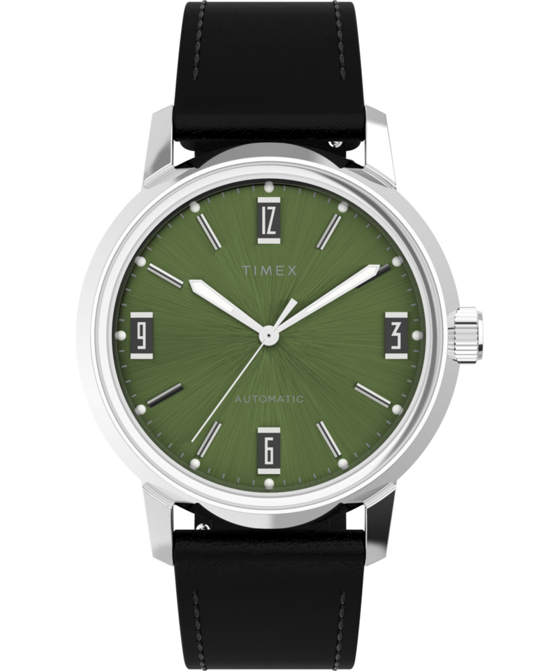 Timex Marlin Round 21mm Green Dial Mechanical Automatic Men Watch - TW2V44600U9 Watch Timex