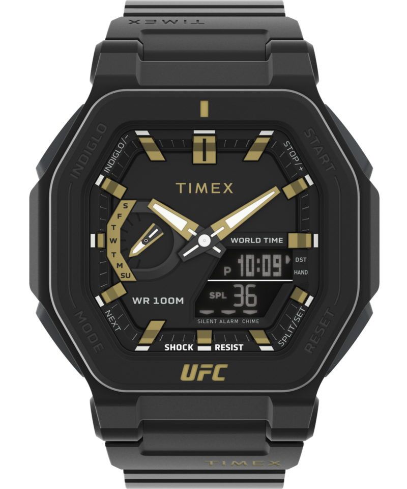 Timex UFC Octagonal 45mm Black Dial Ana-Digital Men Watch - TW2V55300X6 Watch Timex