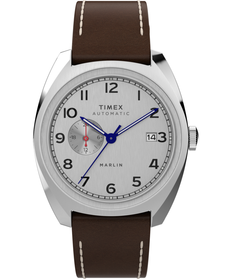 Timex Marlin Round 21mm Silver Dial Mechanical Automatic Men Watch - TW2V62000U9 Watch Timex