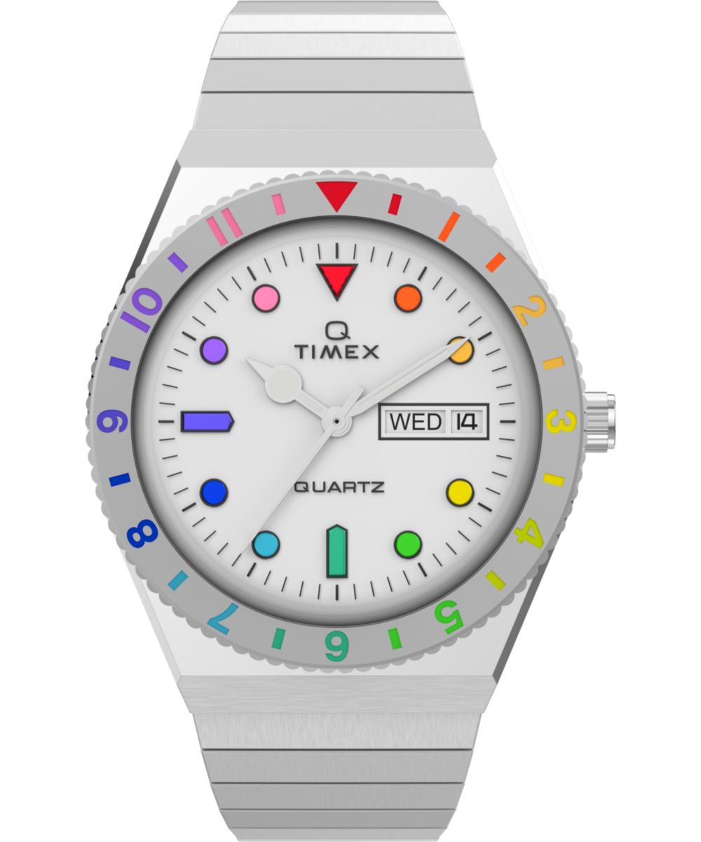 Timex Q Round 36mm Silver Dial Analog Women Watch - TW2V66000UJ