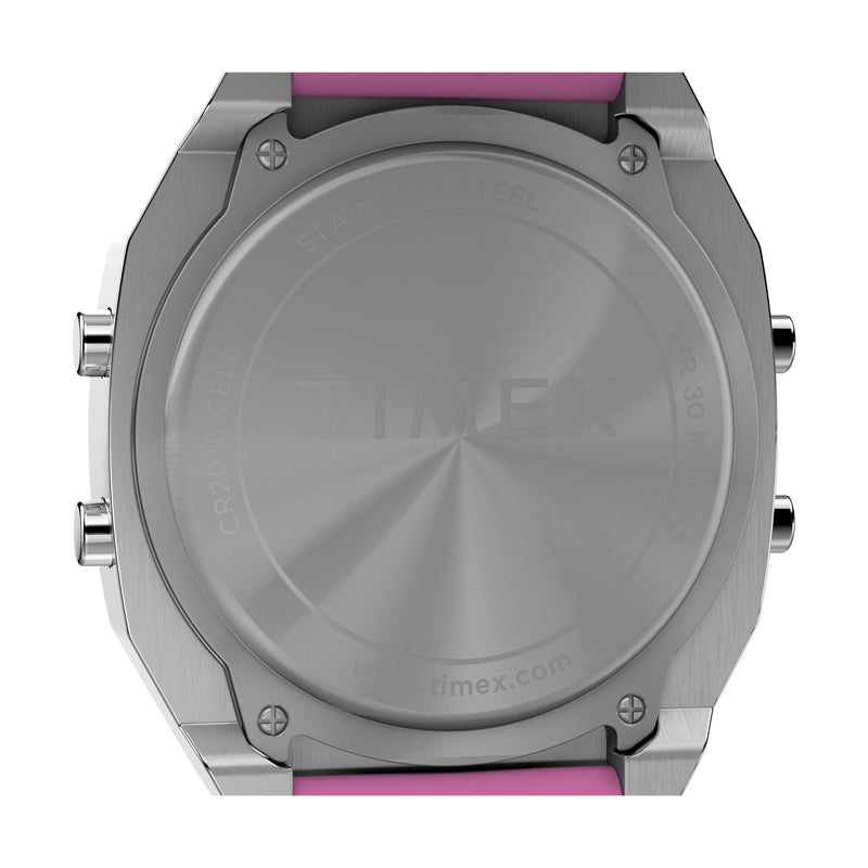 Timex 80 Square 36mm Silver Dial Digital Unisex Watch - TW2V74600X8 Watch Timex
