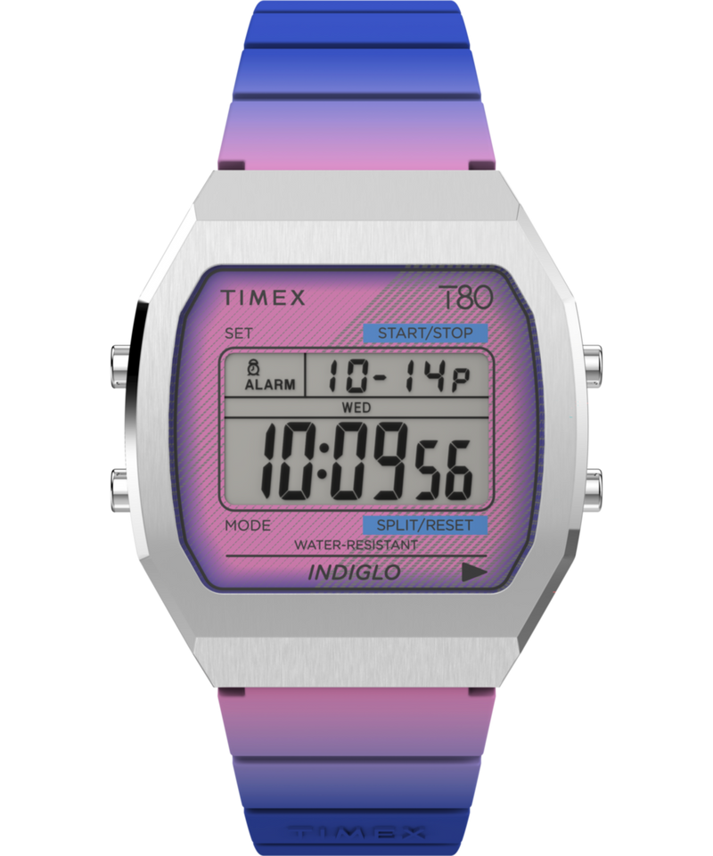 Timex 80 Square 36mm Silver Dial Digital Unisex Watch - TW2V74600X8 Watch Timex