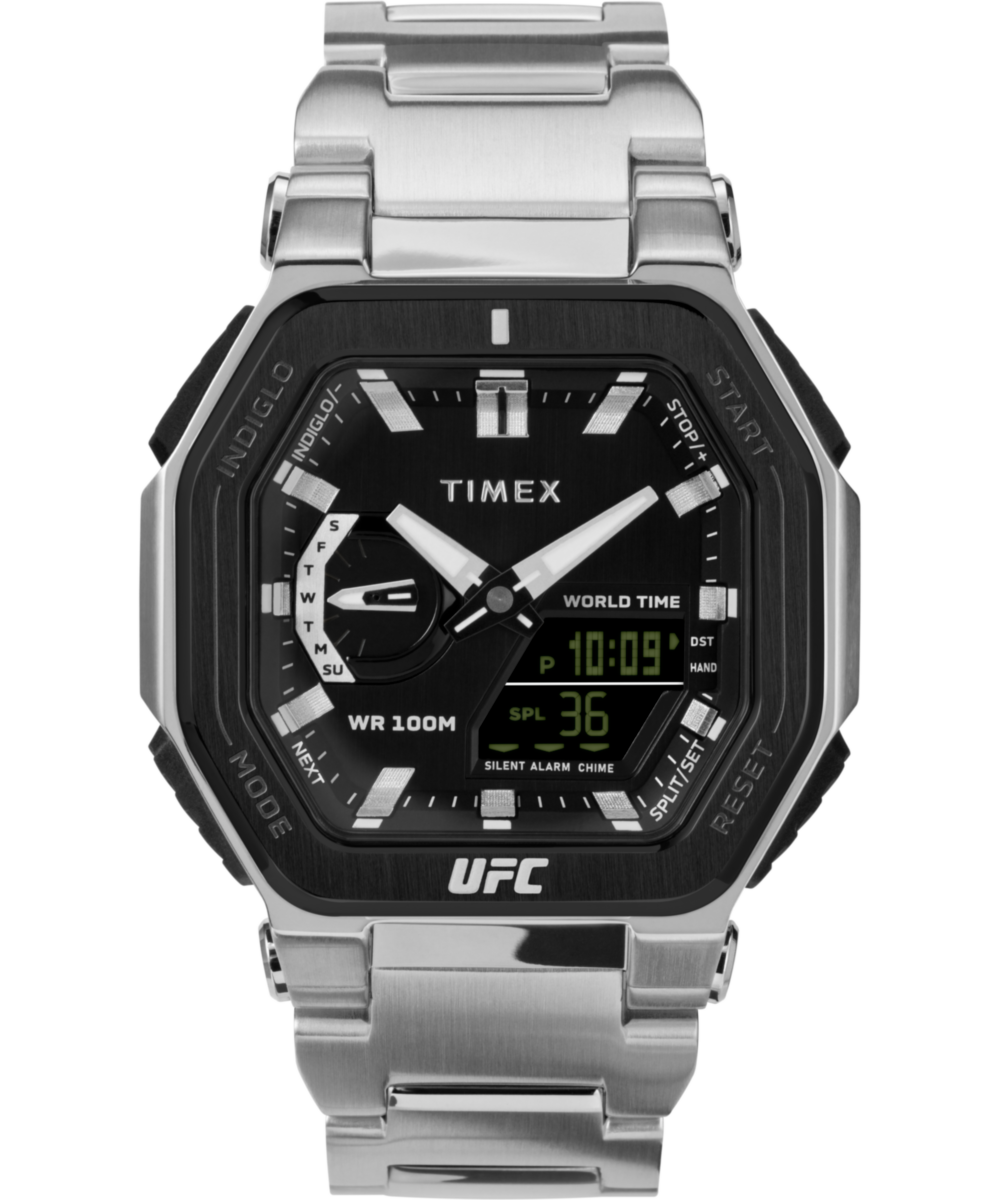 Timex UFC Octagonal 45mm Black Dial Ana-Digital Men Watch - TW2V84600X6
