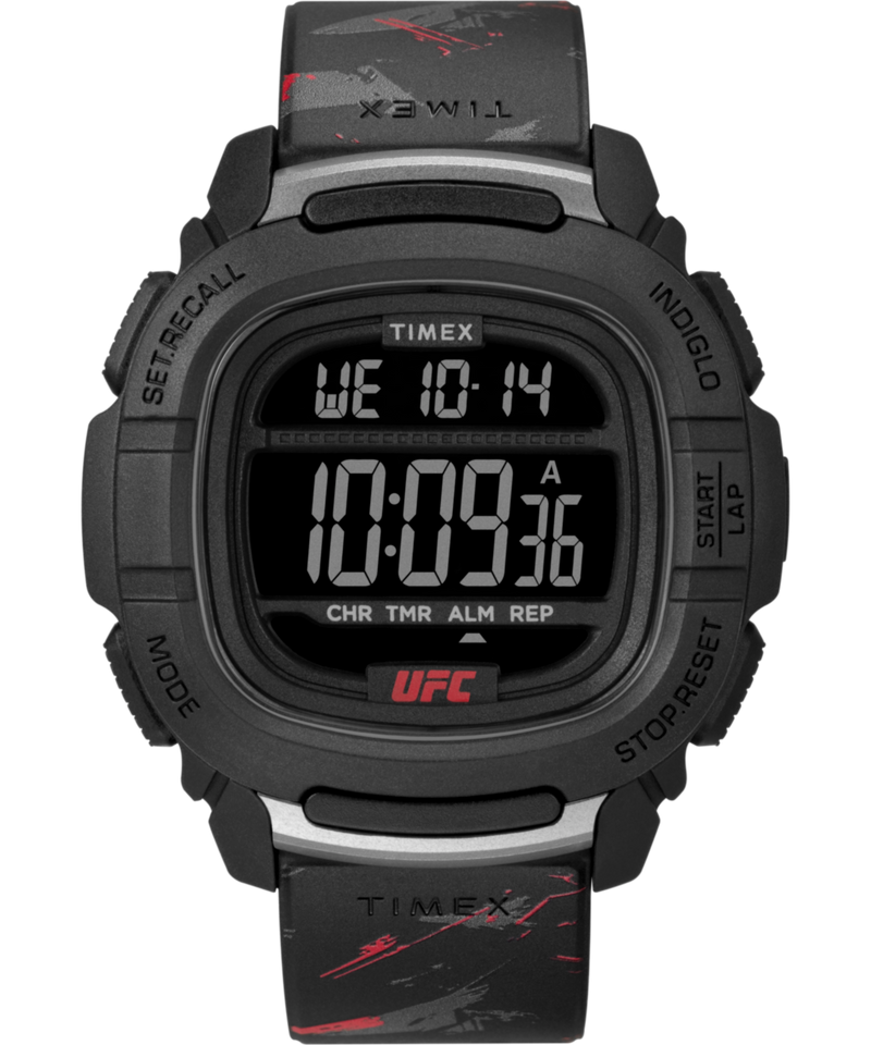 Timex UFC Square 47mm Black Dial Digital Men Watch - TW2V85200X6 Watch Timex