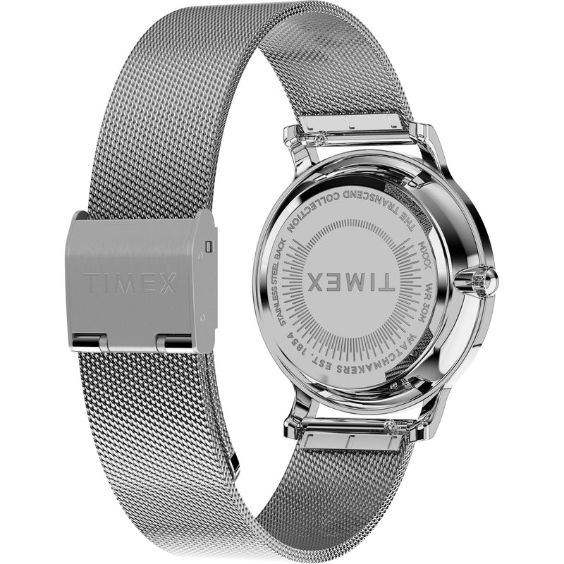 Timex Transcend Round 21mm Silver Dial Analog Women Watch - TW2W19100UJ Watch Timex
