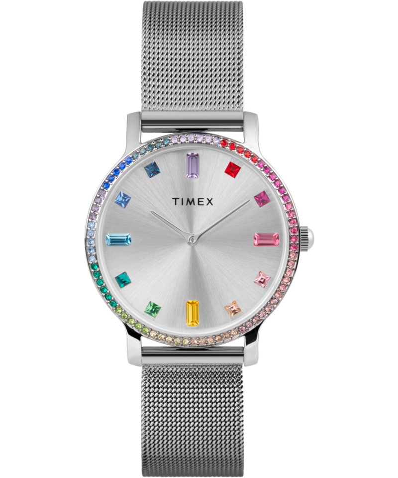 Timex Transcend Round 21mm Silver Dial Analog Women Watch - TW2W19100UJ Watch Timex