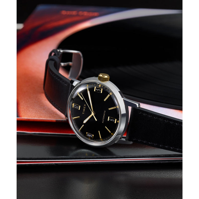 Timex Marlin Round 21mm Black Dial Mechanical Automatic Men Watch - TW2W33900U9 Watch Timex