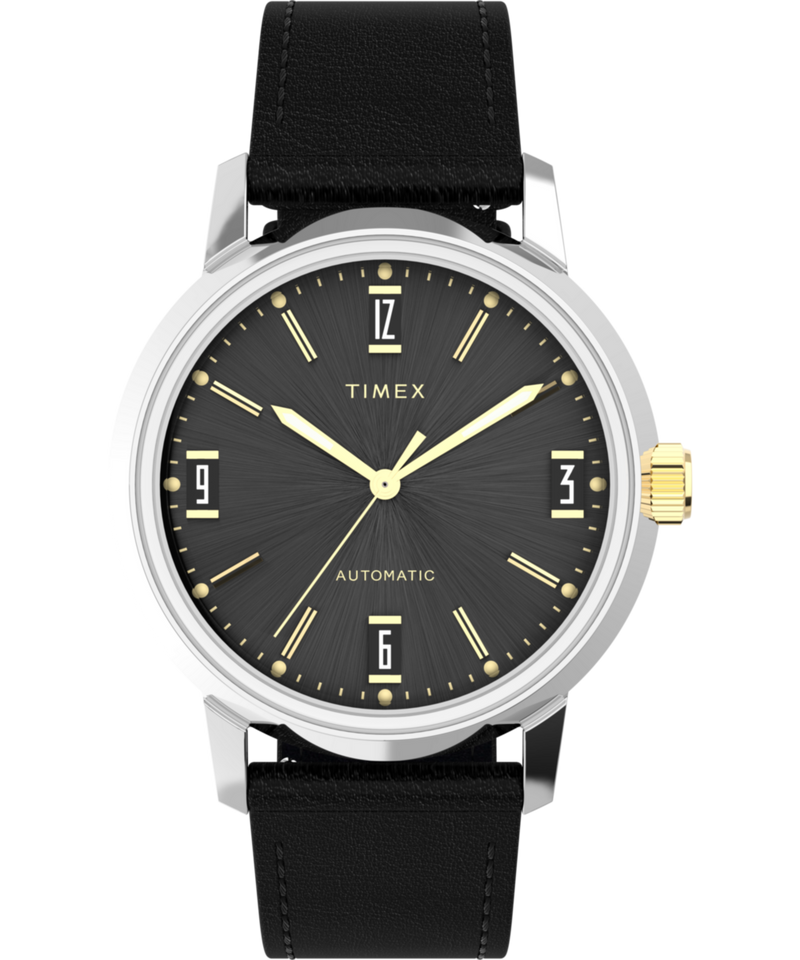Timex Marlin Round 21mm Black Dial Mechanical Automatic Men Watch - TW2W33900U9 Watch Timex