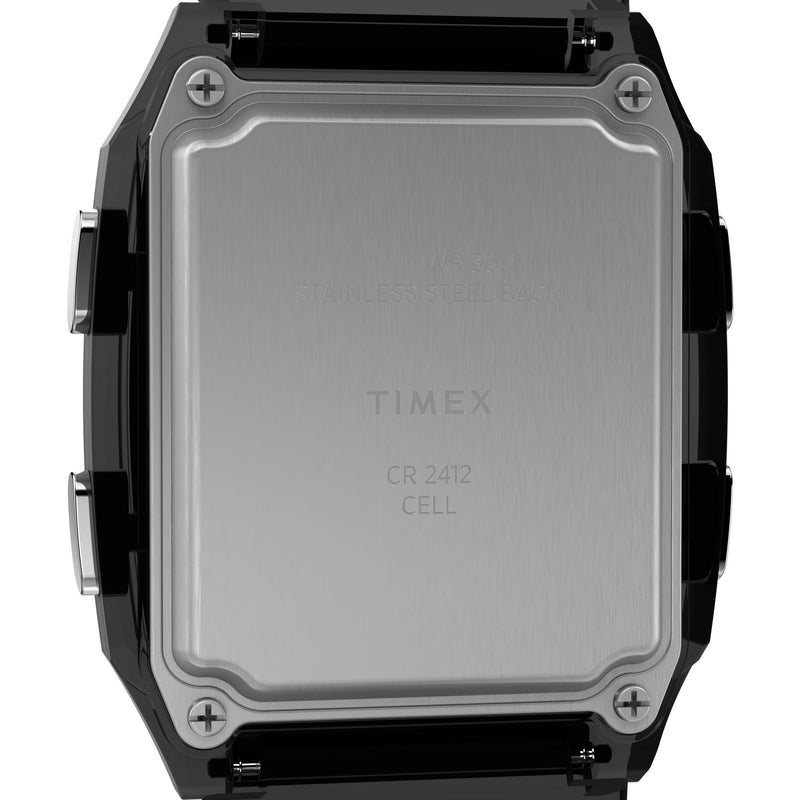 Timex Rectangle 21mm Grey Dial Digital Unisex Watch - TW2W45000UJ Watch Timex