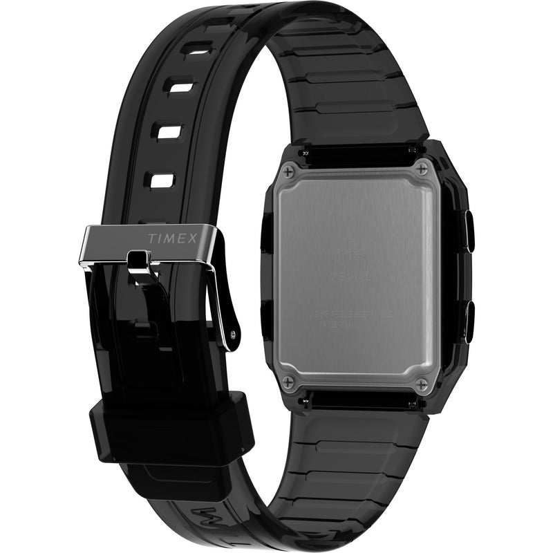Timex Rectangle 21mm Grey Dial Digital Unisex Watch - TW2W45000UJ Watch Timex