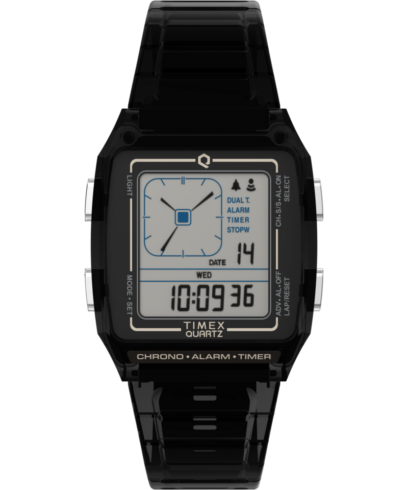 Timex Rectangle 21mm Grey Dial Digital Unisex Watch - TW2W45000UJ Watch Timex