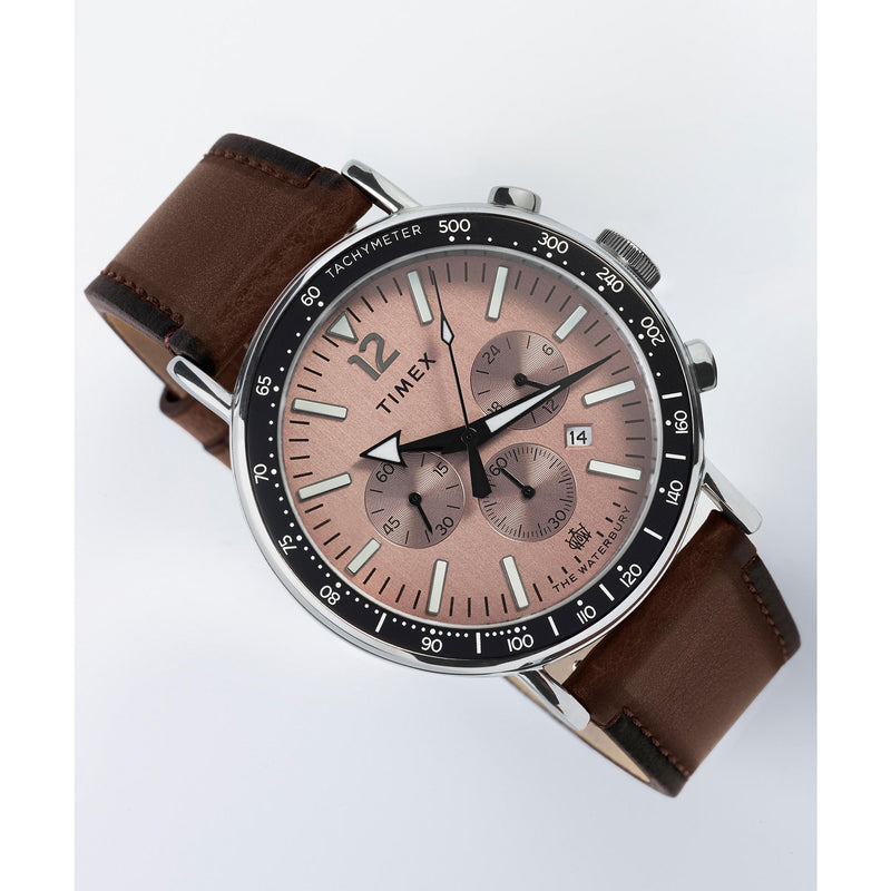 Timex Waterbury Round 21mm Rose Gold Dial Analog Men Watch - TW2W47300UJ Watch Timex