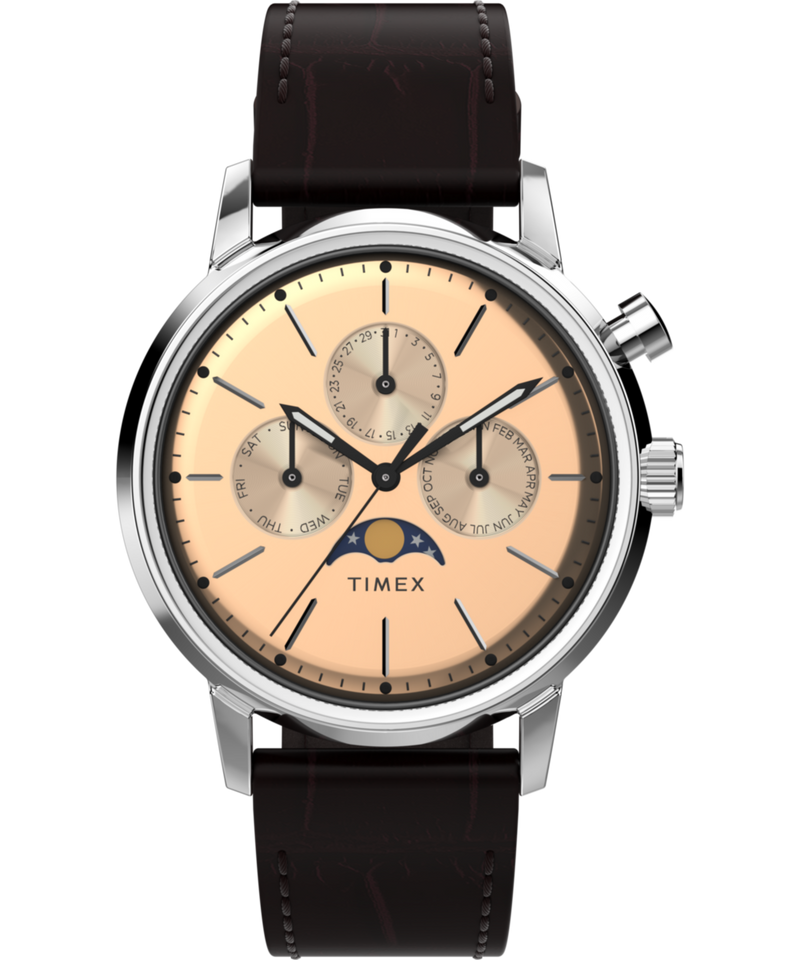 Timex Marlin Round 21mm Rose Gold Dial Analog Men Watch - TW2W51100UJ Watch Timex