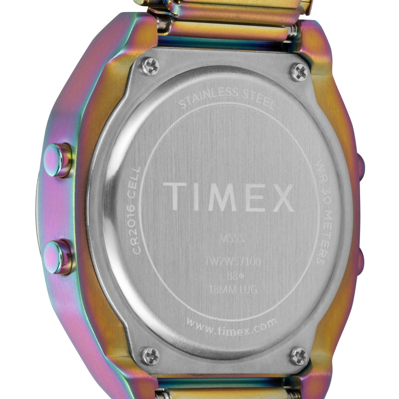 Timex 80 Square 36mm Blue Dial Digital Women Watch - TW2W57100UJ Watch Timex