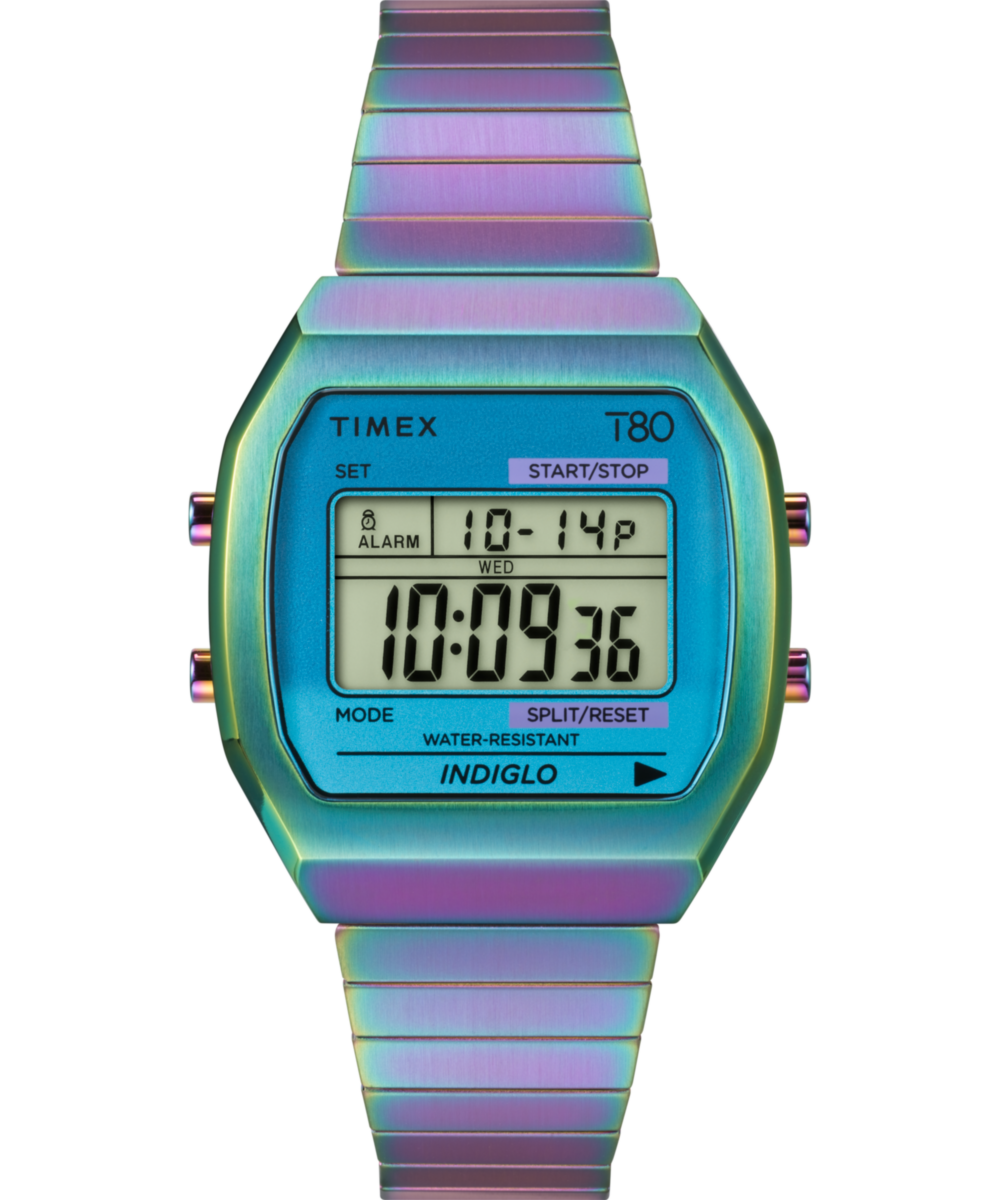 Timex 80 Square 36mm Blue Dial Digital Women Watch - TW2W57100UJ