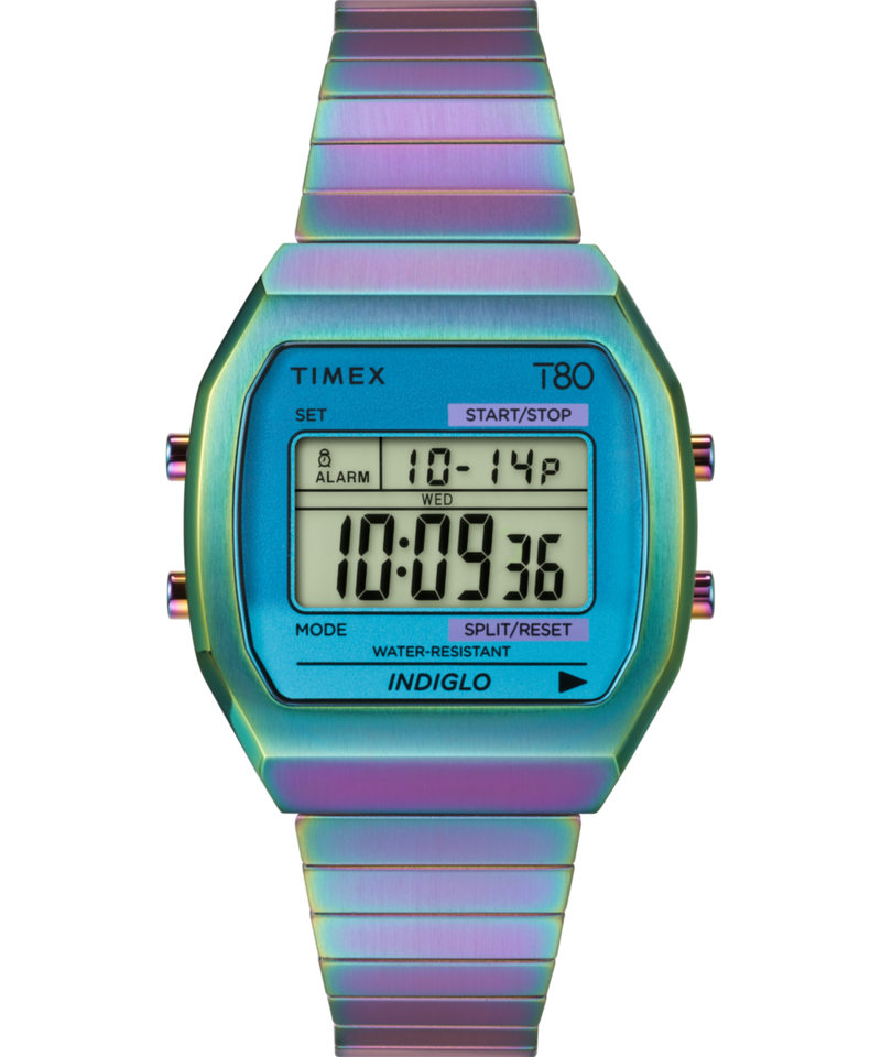 Timex 80 Square 36mm Blue Dial Digital Women Watch - TW2W57100UJ Watch Timex
