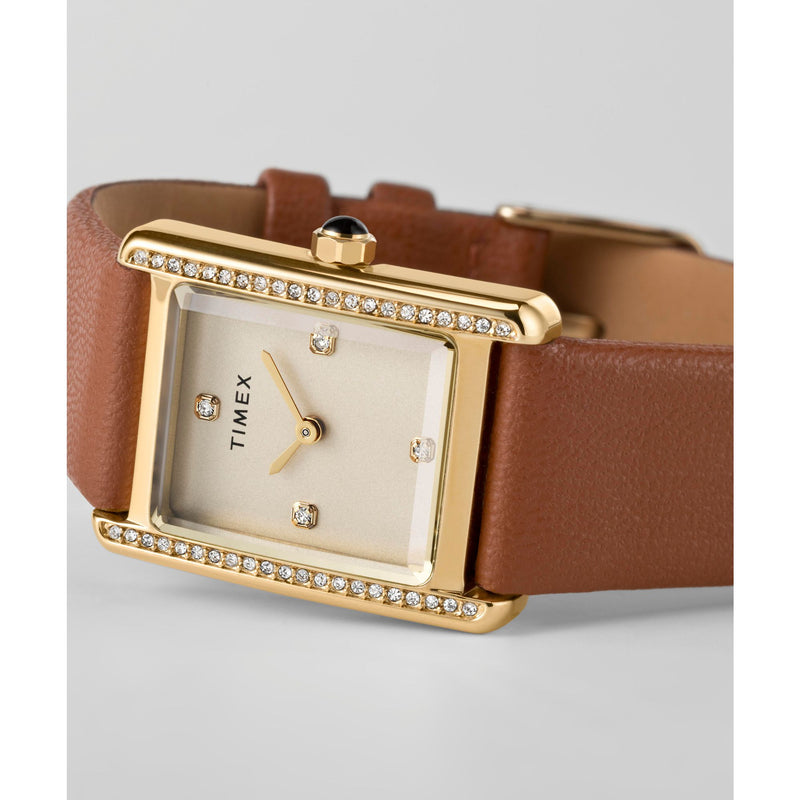 Timex Hailey Rectangle 21mm Gold Dial Analog Women Watch - TW2W63900UJ Watch Timex