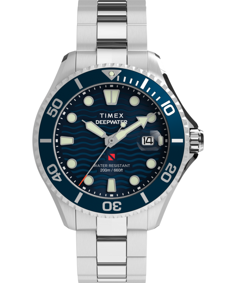 Timex Waterbury Round 44mm Blue Dial Analog Men Watch - TW2W81900UJ Watch Timex