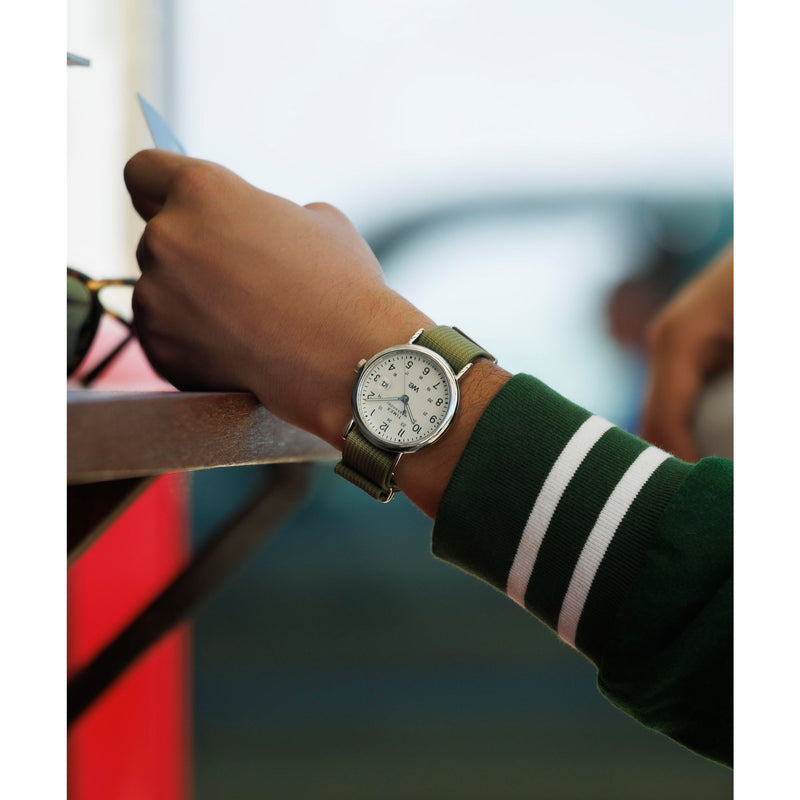 Timex Weekender Round 21mm White Dial Analog Men Watch - TW2W86000UJ Watch Timex