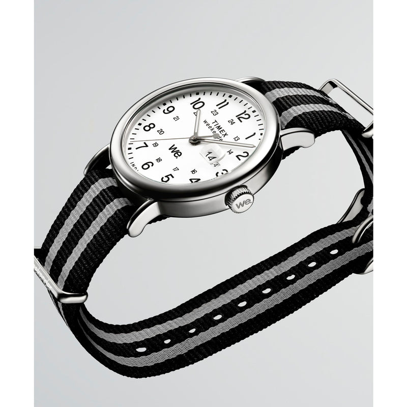 Timex Weekender Round 21mm White Dial Analog Men Watch - TW2W86300UJ Watch Timex