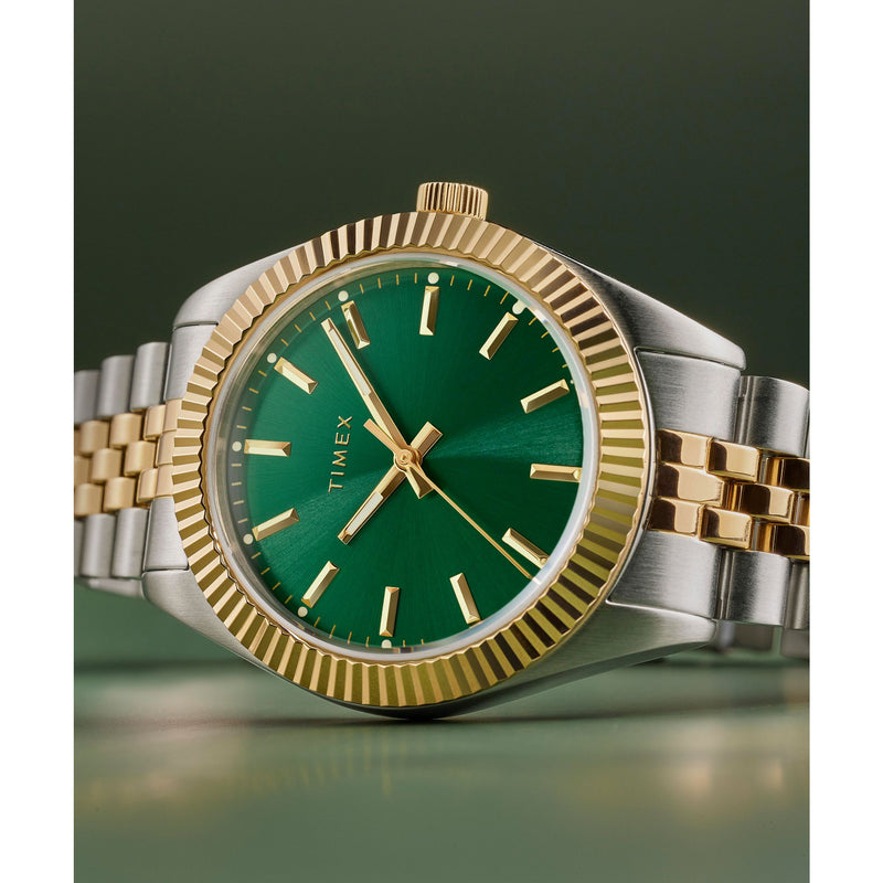 Timex Trend Round 21mm Green Dial Analog Women Watch - TW2W87400UJ Watch Timex